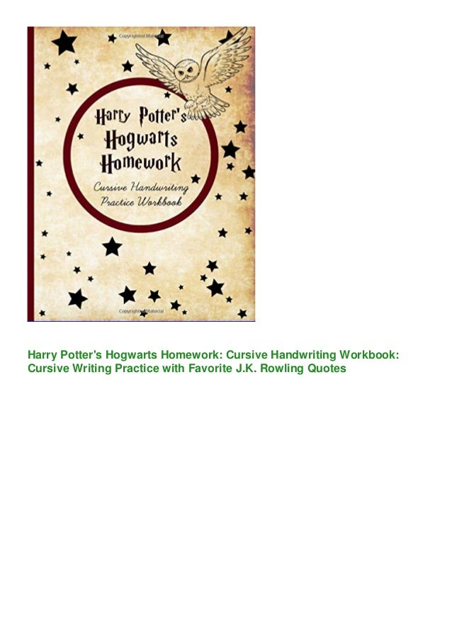 DOWNLOAD Harry Potter's Hogwarts Homework Cursive Handwriting Workbook