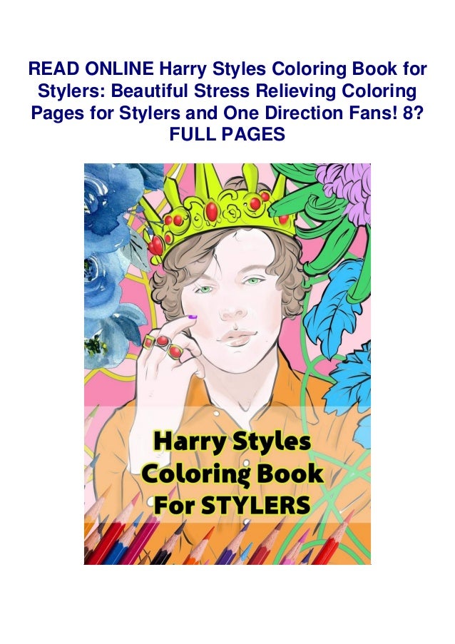 Harry Styles Coloring Book For Stylers Beautiful Stress Relieving