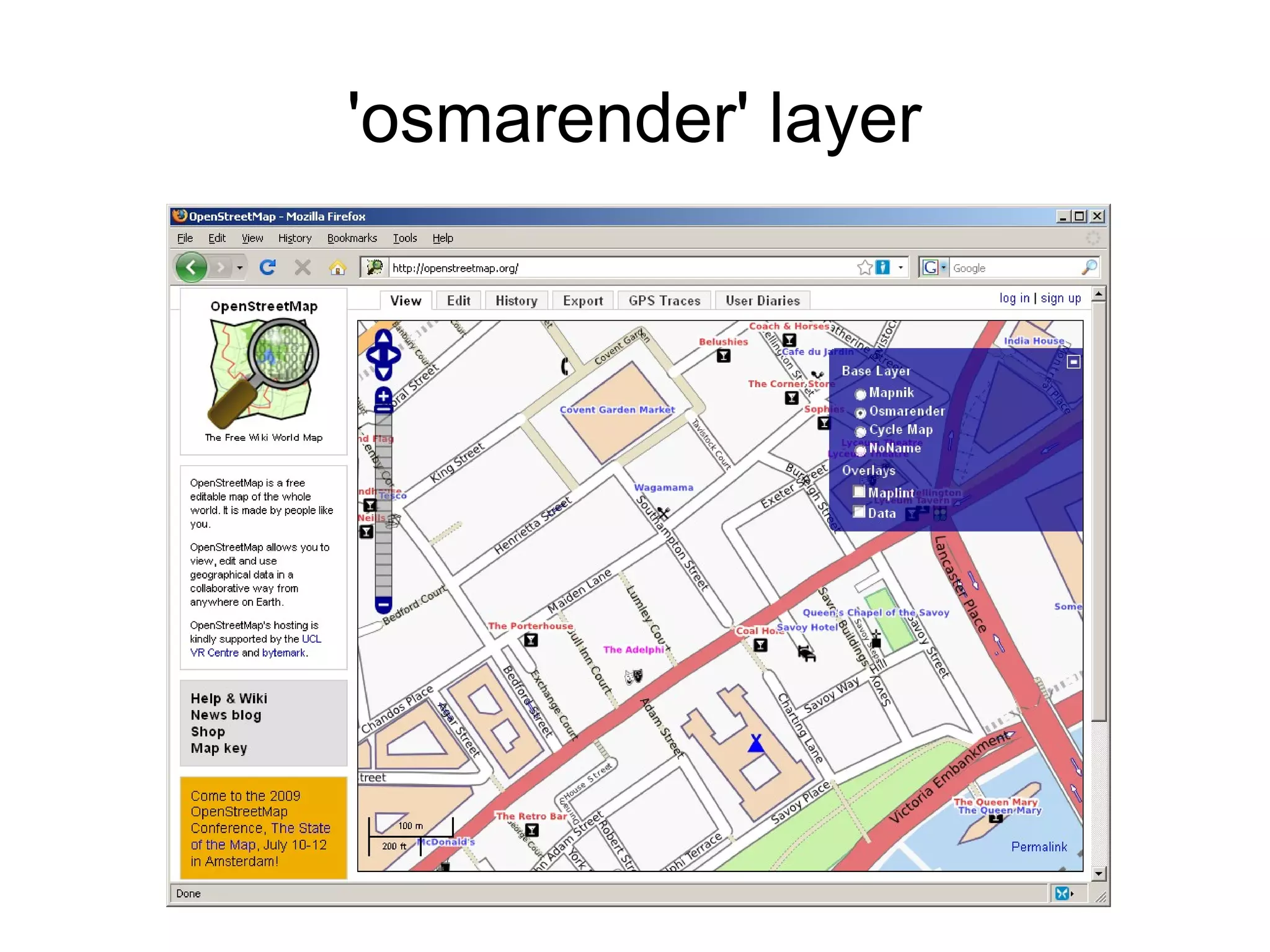 'osmarender' layer
 