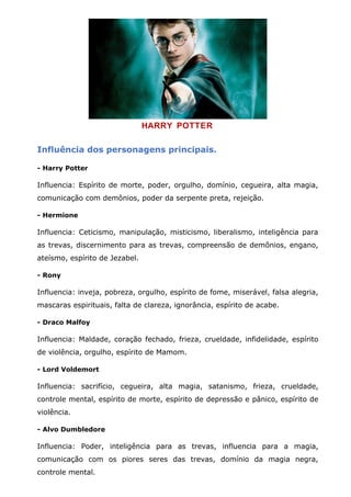IMPERIO  Por trás dos Feitiços de Harry Potter 