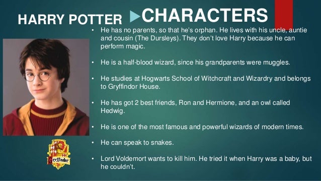 harry potter character biography