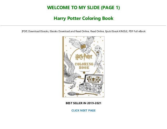 Download Read Book Pdf Harry Potter Coloring Book For Any Device