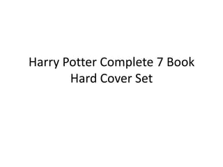 Harry Potter Complete 7 Book Hard Cover Set 