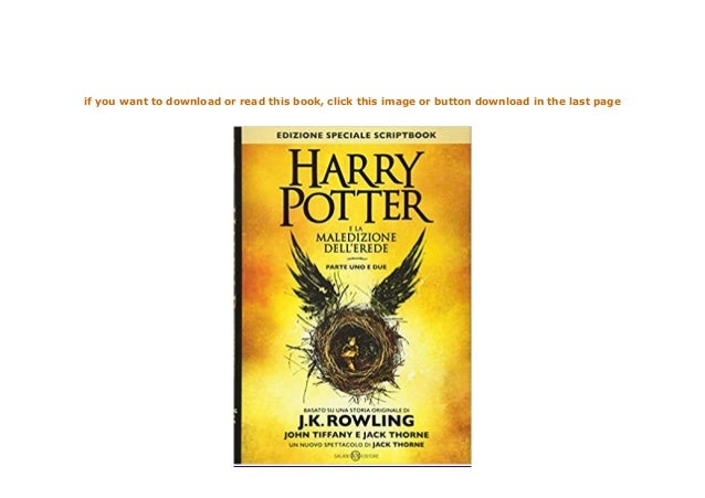 Epub Harry Potter E La Maledizione Dell Erede Italian Version Of Ha