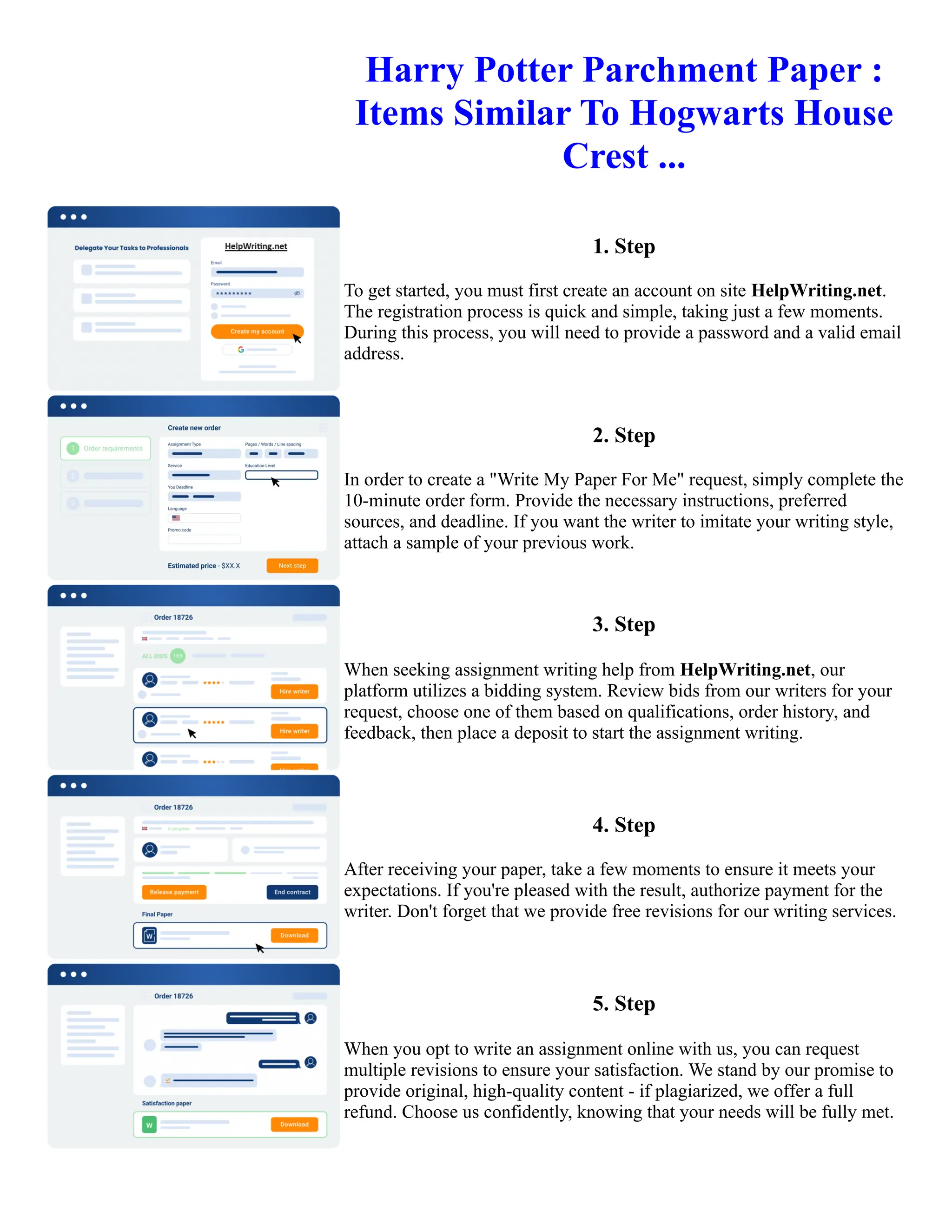 Harry Potter Parchment Paper Items Similar To Hogwarts House Crest PDF