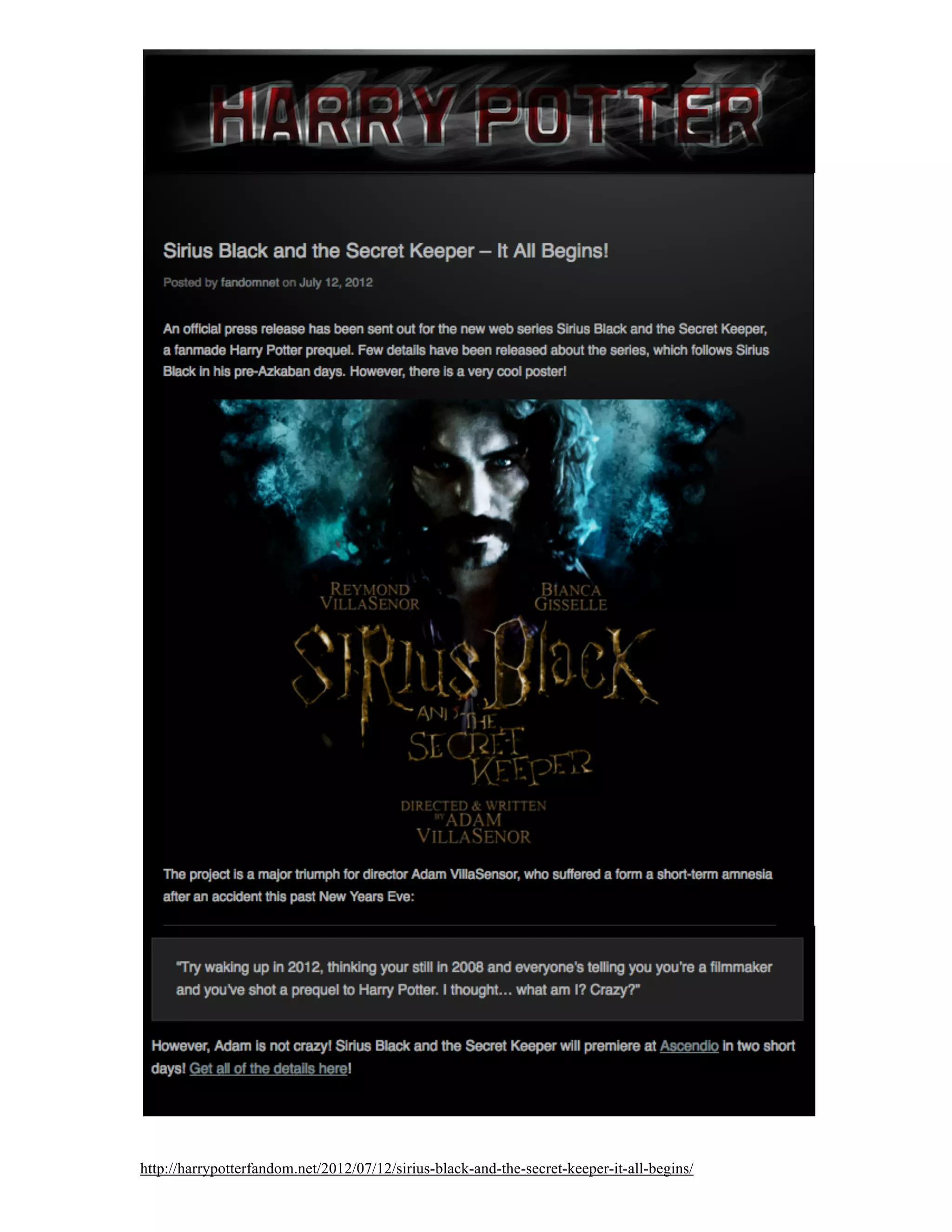http://harrypotterfandom.net/2012/07/12/sirius-black-and-the-secret-keeper-it-all-begins/
 