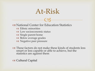 At Risk Student Statistics Harry Potter as an At-Risk Student | PPTX