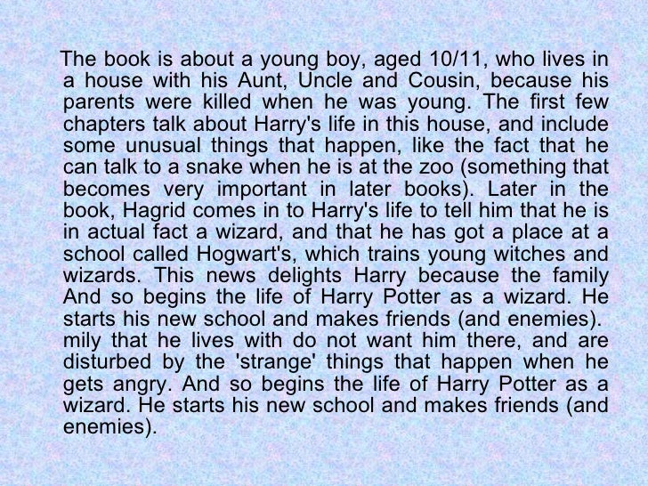 short book review about harry potter
