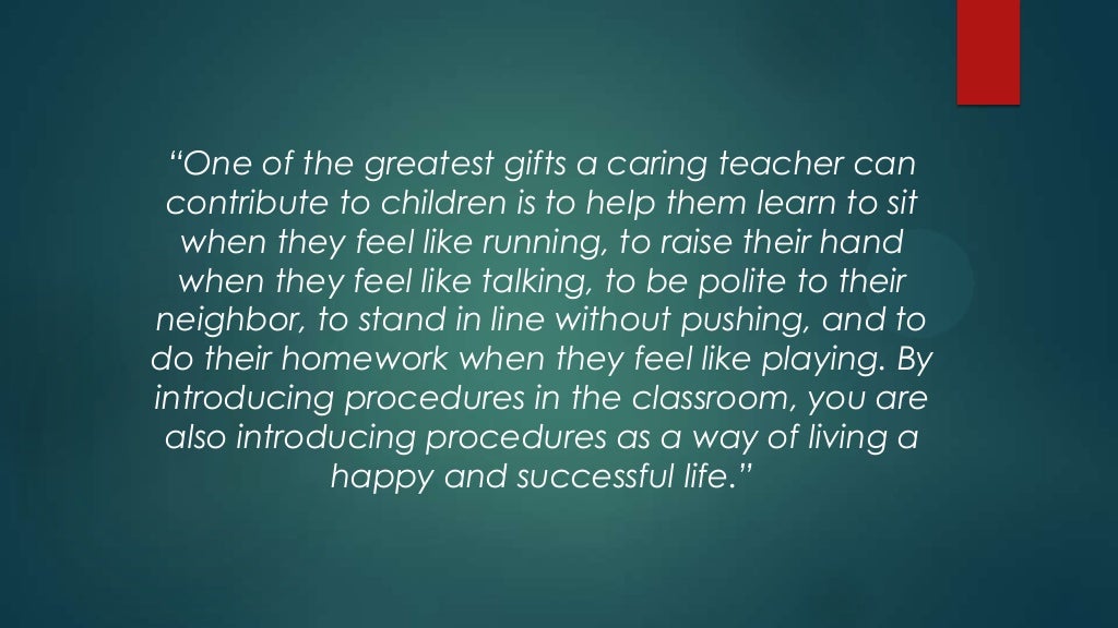 Harry Wong Classroom Management