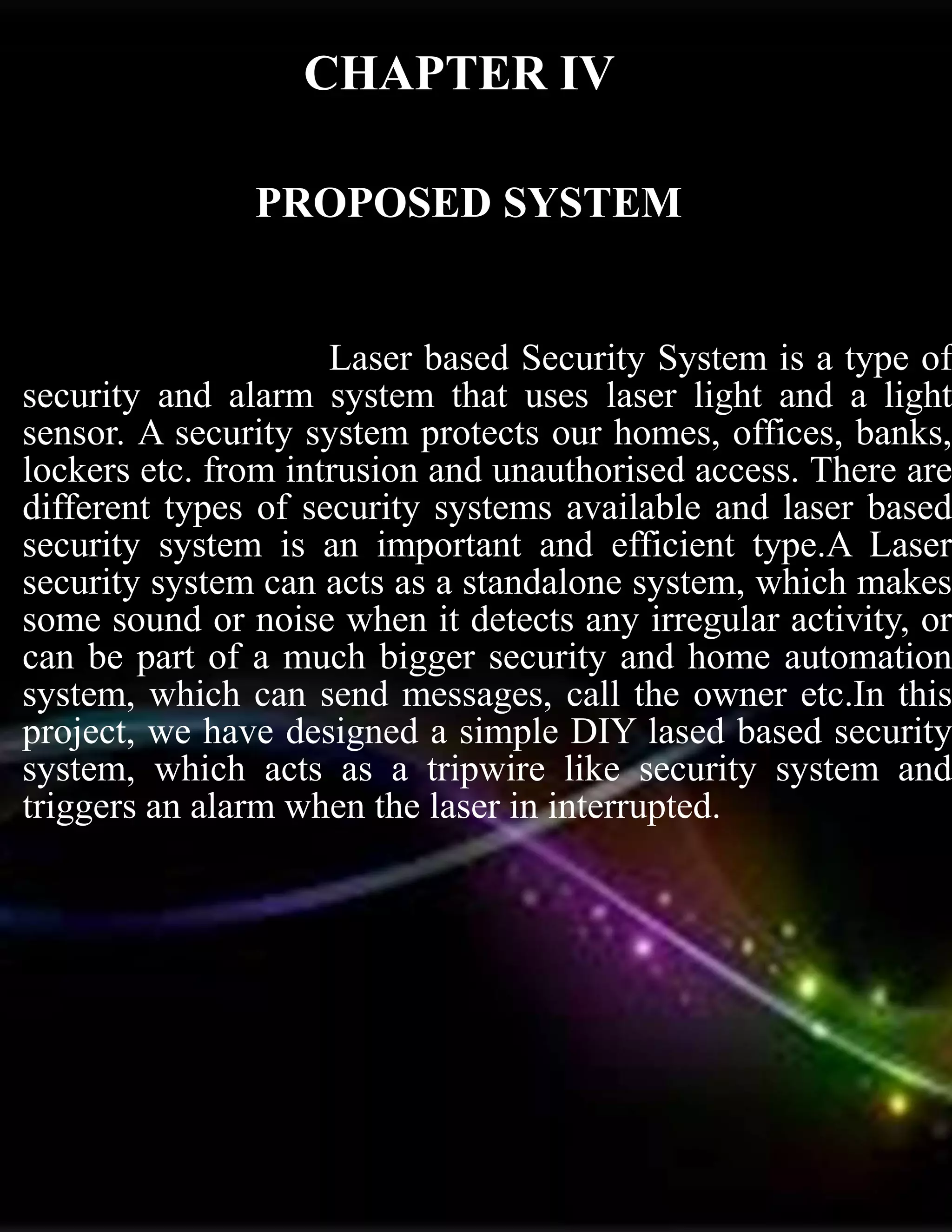 laser light security system using camera | PPT