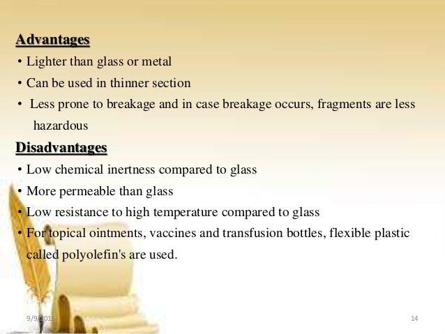 Disadvantages Of Glass Containers In Pharmacy Disadvantages Of Glass Containers In Pharmacy