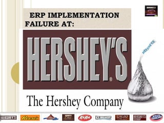 ERP IMPLEMENTATIONERP IMPLEMENTATION
FAILURE AT:FAILURE AT:
 