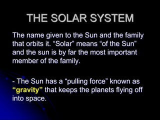 Sun Namesake THE SOLAR SYSTEM THIS PPT IS BEST FOR ALL STUDENTS | PPTX