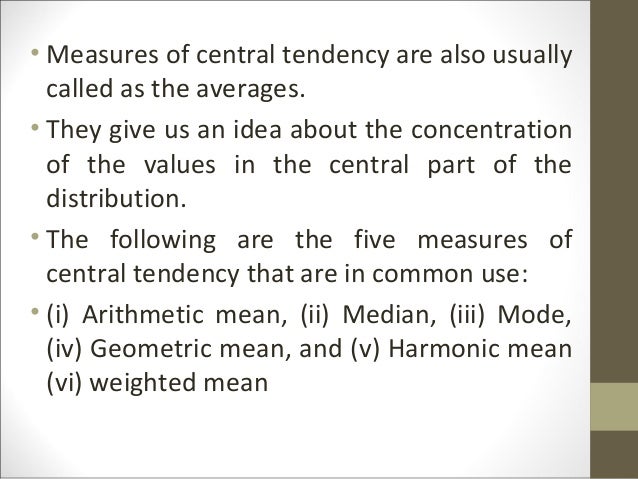 Measures Of Central Tendency Biostatstics