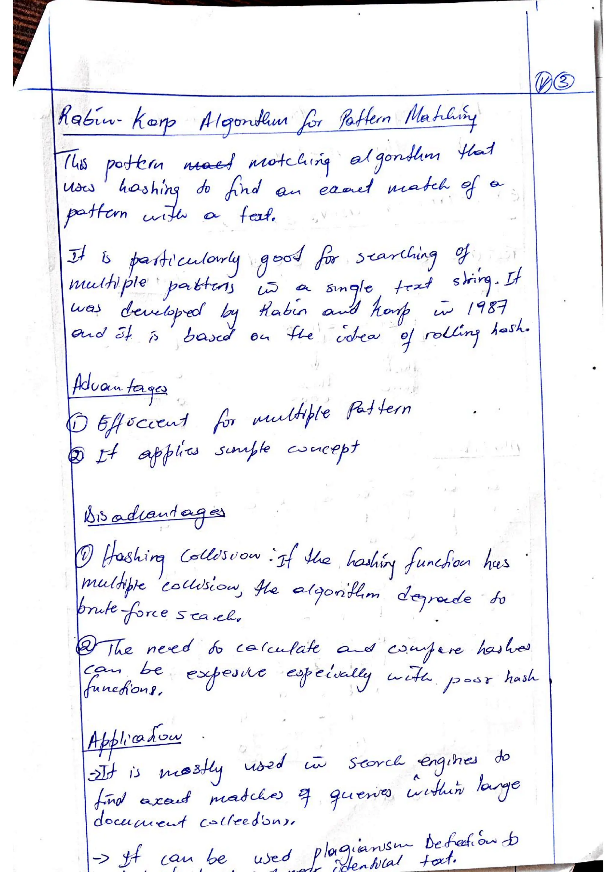 Haspool patterna matching algorithm and rabin karp