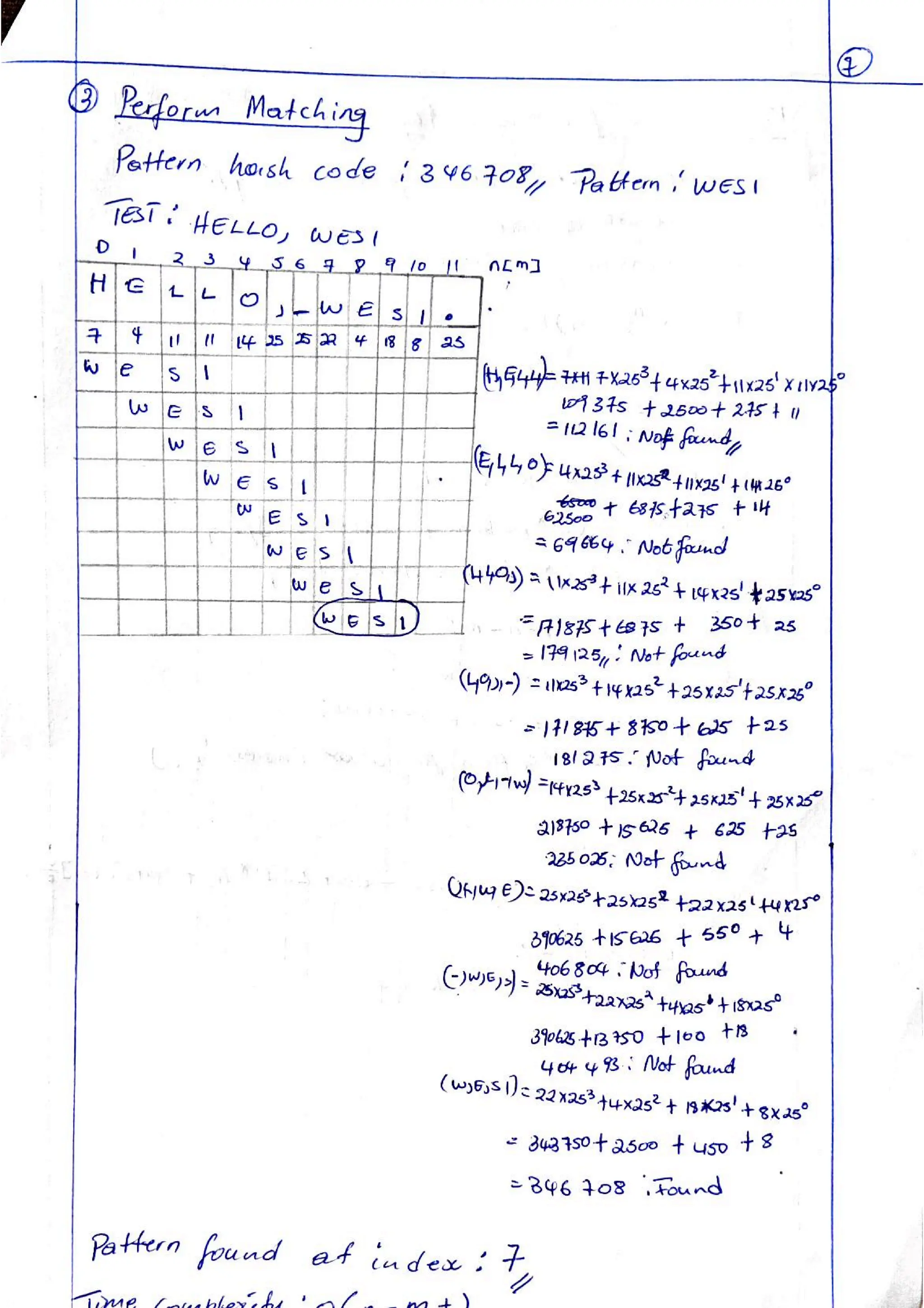 Haspool patterna matching algorithm and rabin karp