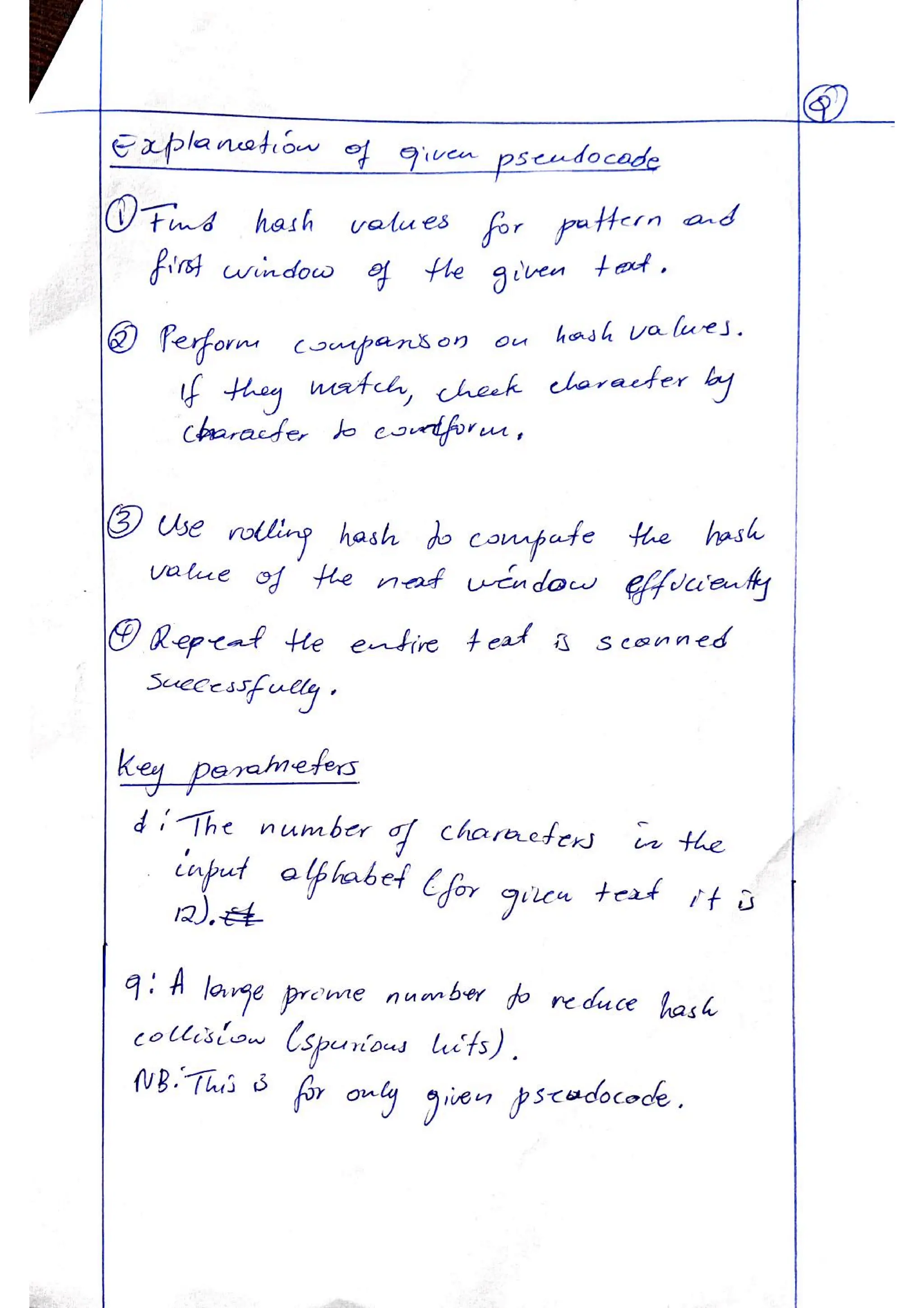 Haspool patterna matching algorithm and rabin karp