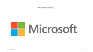 What’s Microsoft Doing?
11 August 2016 14
 