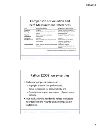 Performance Measurement and Evaluation in the Obama Administration | PDF