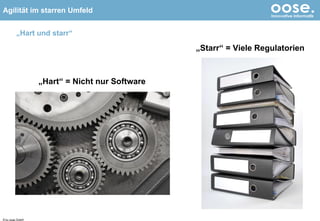 „ Hart und starr“ © by oose GmbH „ Hart“ = Nicht nur Software „ Starr“ = Viele Regulatorien 