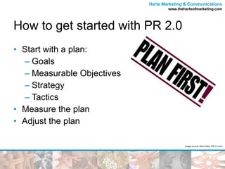 How to get started with PR 2.0 ,[object Object],[object Object],[object Object],[object Object],[object Object],[object Object],[object Object],Image source: Brian Solis, PR 2.0.com 