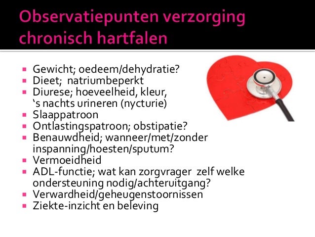 Hartfalen pathologie en zorgkunde