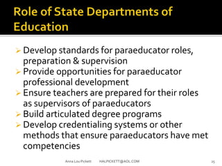 History Of Paraeducation