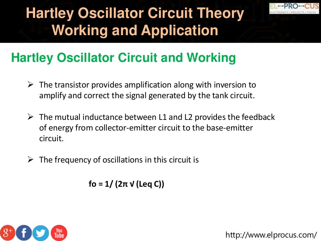 Hartley oscillator circuit theory working and application