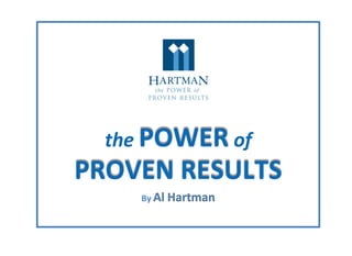 the ofPOWER
PROVEN RESULTS
By Al Hartman
 