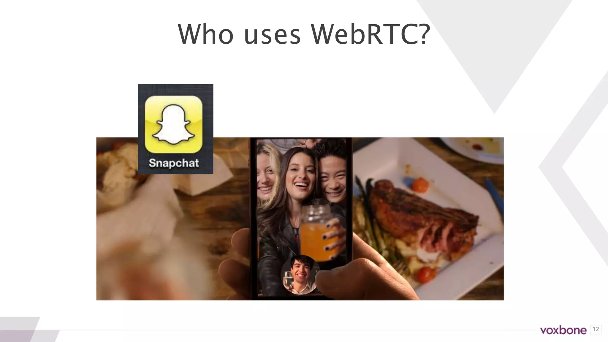 12
Who uses WebRTC?
 