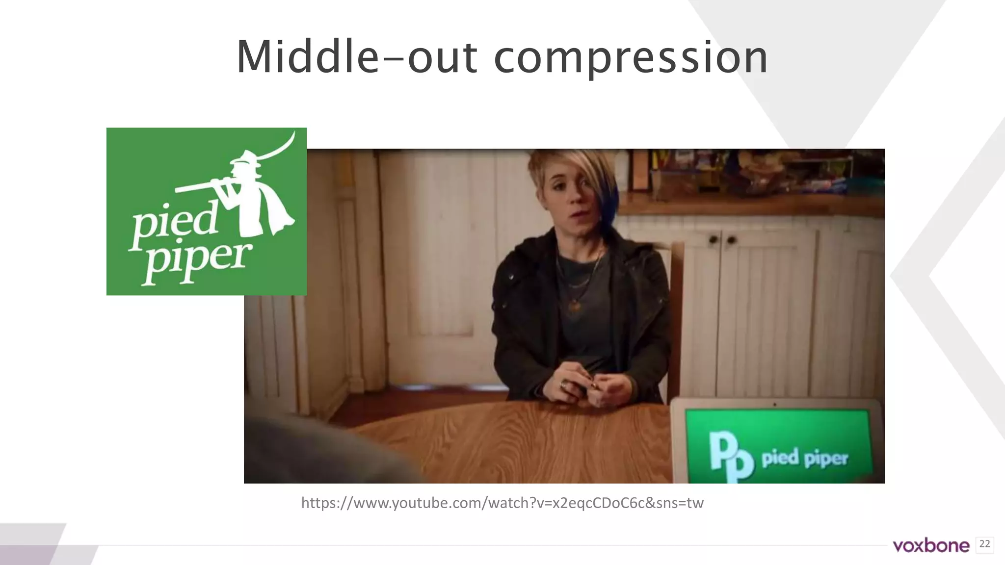 22
Middle-out compression
https://www.youtube.com/watch?v=x2eqcCDoC6c&sns=tw
 