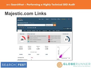 2015 SearchFest – Performing a Highly Technical SEO Audit
Majestic.com Links
 