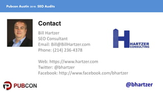 Contact
Bill Hartzer
SEO Consultant
Email: Bill@BillHartzer.com
Phone: (214) 236-4378
Web: https://www.hartzer.com
Twitter...