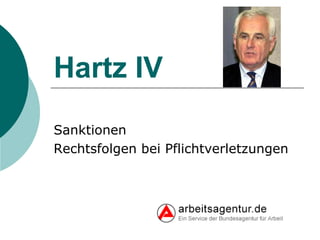 Hartz IV Sanktionen Rechtsfolgen bei Pflichtverletzungen 