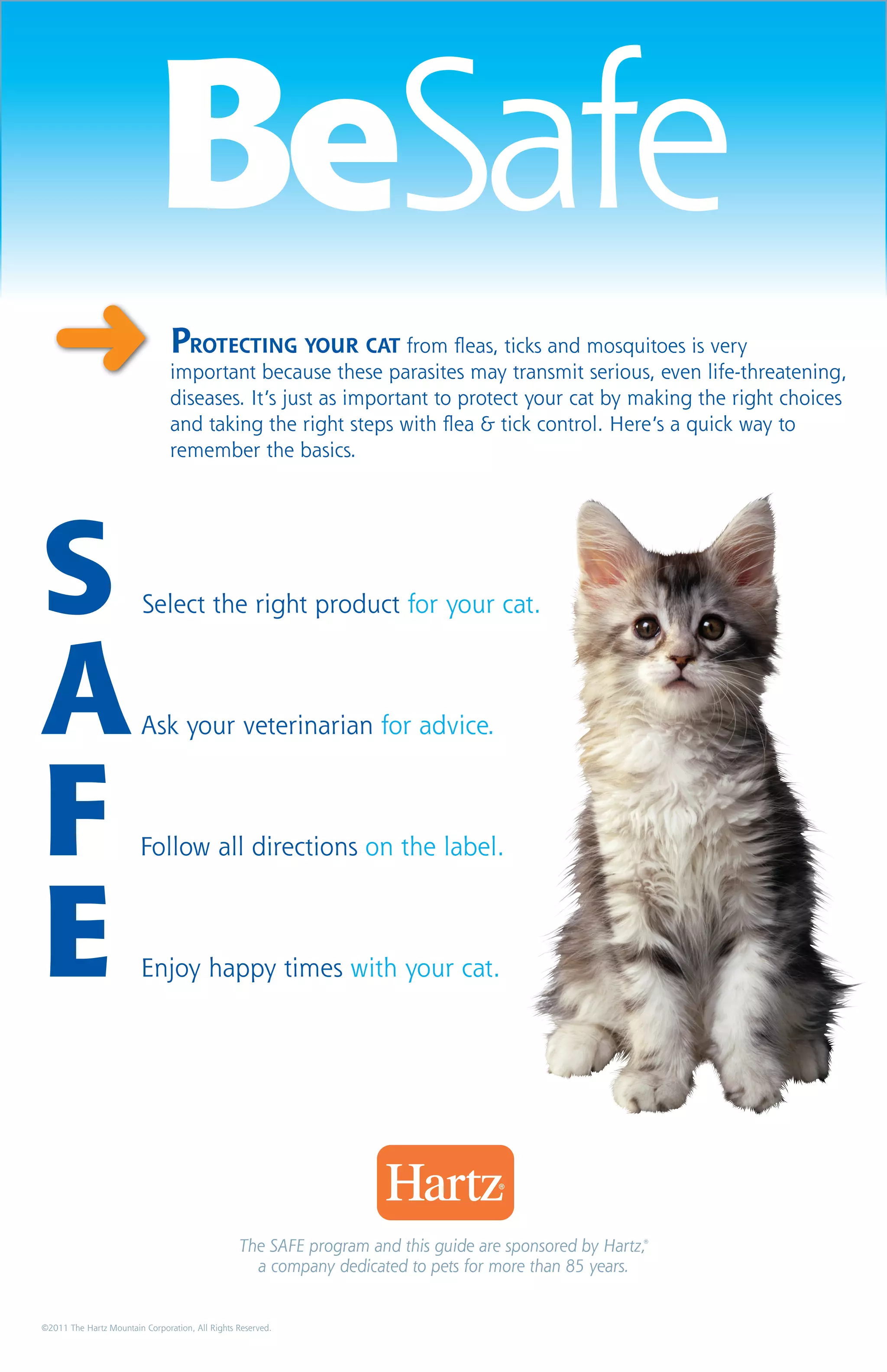 Hartz SAFE cat poster PDF