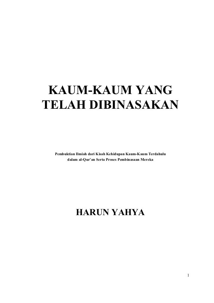 Harun yahya kaum-kaum yang telah di binasakan