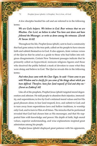 Harun Yahya Islam Prophet Jesus (Pbuh) A Prophet Not A Son Of God | PDF