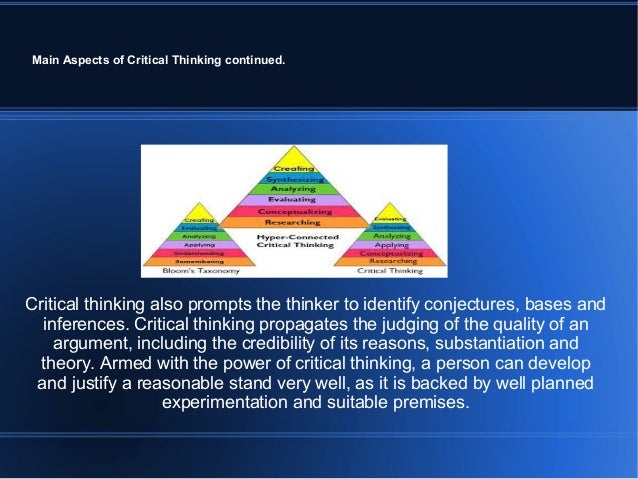 Critical thinking involves: picture