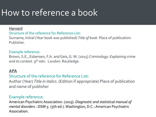 Harvard and APA referencing | PPTX