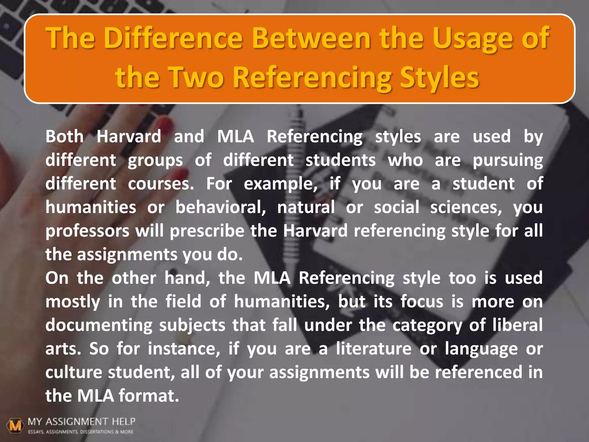 Differences Between Harvard And MLA Referencing Styles | PPTX