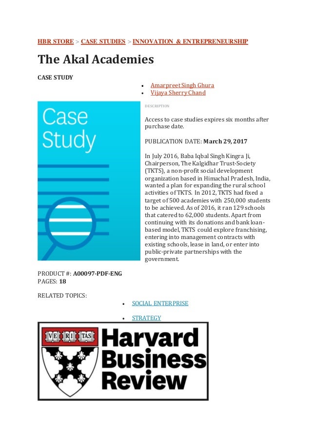 harvard business case studies solutions