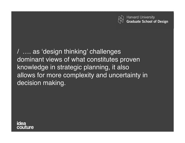 Harvard GSD Design Thinking Seminar- Idris Mootee (part 1of10) | PPT