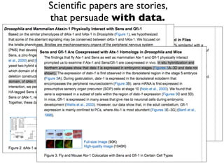 Scientiﬁc papers are stories,
that persuade with data.
 