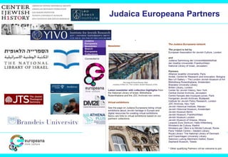 Judaica Europeana Partners
 