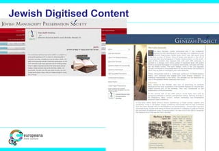 Jewish Digitised Content
 