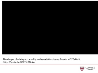 The danger of mixing up causality and correlation: Ionica Smeets at TEDxDelft
https://youtu.be/8B271L3NtAw
 