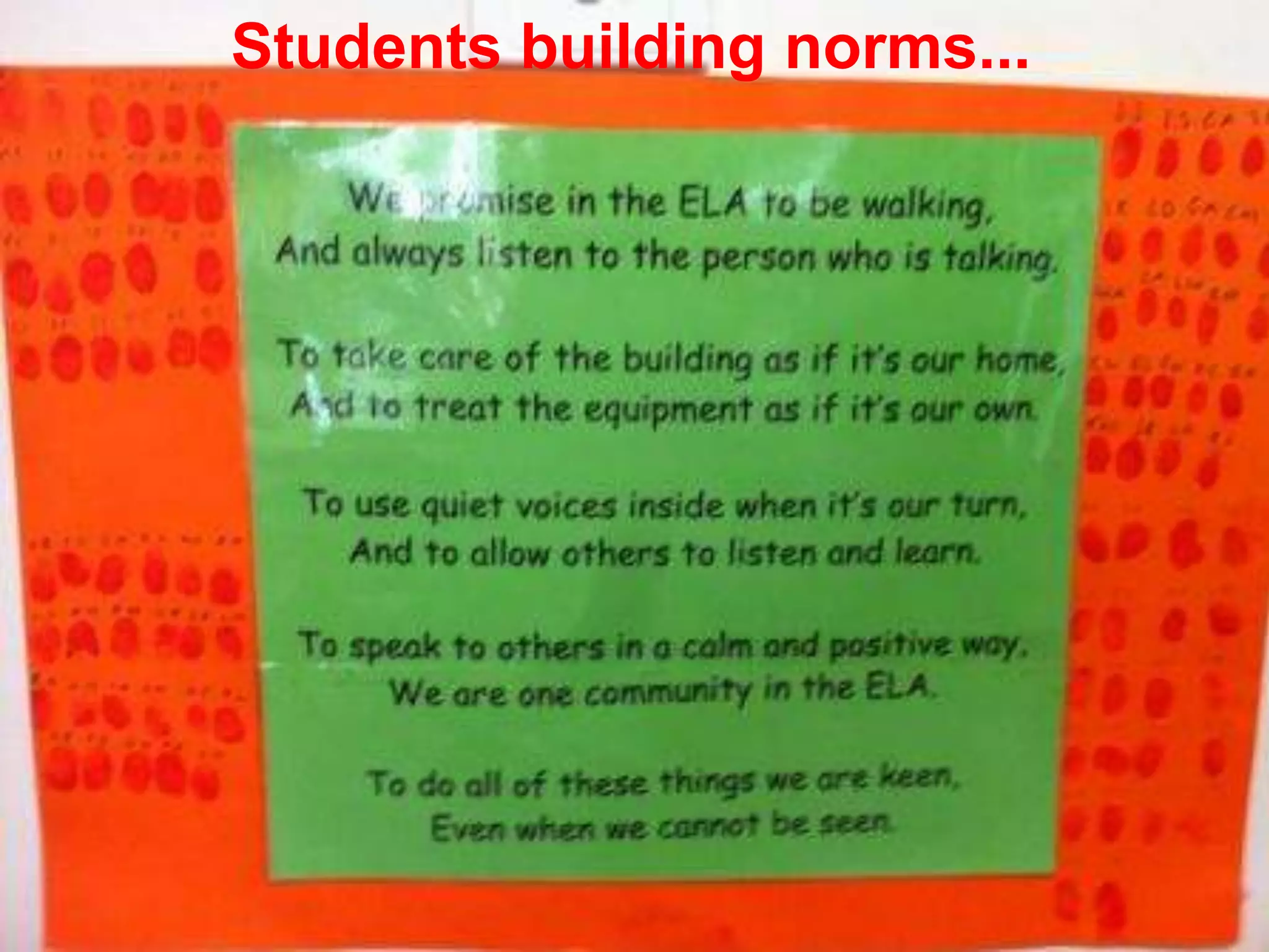 Students building norms...
 