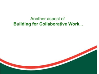 Count on from one number to find the total of two collections
                                                                        Another aspect of
                                                                Building for Collaborative Work...
 