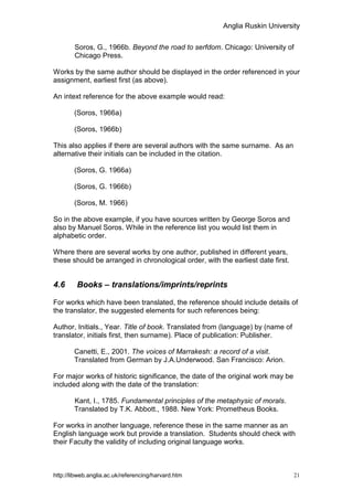 Harvard Style of Referencing 2015 | PDF