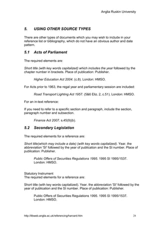 Harvard Style of Referencing 2015 | PDF